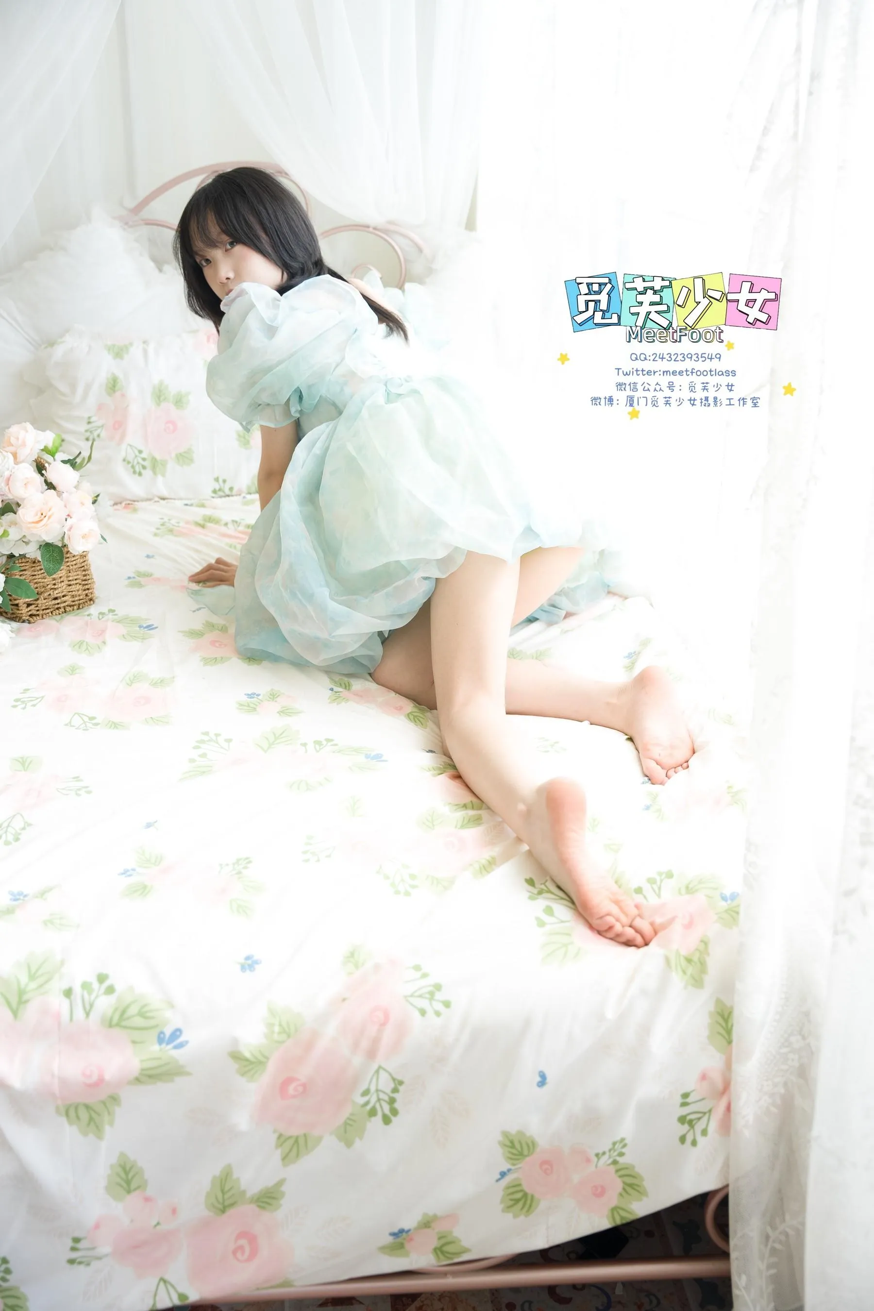 觅芙少女 NO.033 小婉-一袭蓝色纱裙构筑今晚浪漫的梦境-PIC [249P]插图